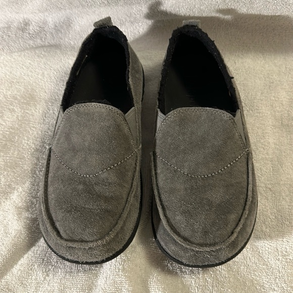 Spenco Grey Suede Size 7.5 Loafers with Full Contact Supportive Footbed - Picture 1 of 4